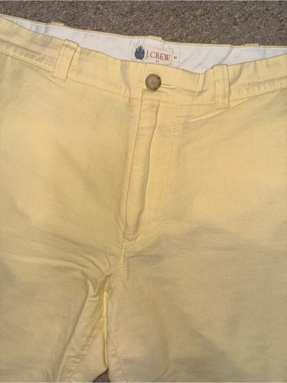 J. Crew Pale Yellow Chino Shorts
